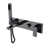 Смеситель для ванны Boheme Qubic встраиваемый графит