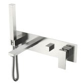 Смеситель для ванны Boheme Qubic встраиваемый никель брашированный