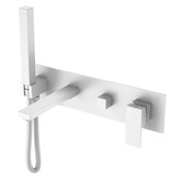 Смеситель для ванны Boheme Qubic встраиваемый белый матовый