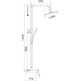 Душевая система Rose R1136 хром