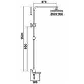 Душевая система Rose R1036 хром