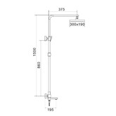 Душевая система Rose R1096H термостат черный матовый