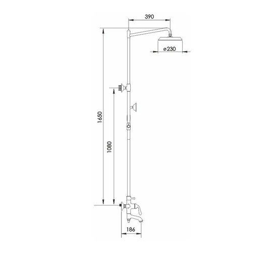 Душевая система Rose R02365E золото