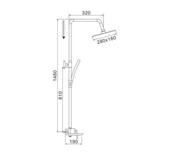 Душевая система Rose R2736 хром