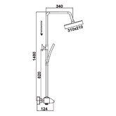 Душевая система Rose R3736 термостат хром