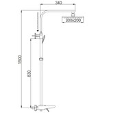 Душевая система Rose R1636F белый/хром