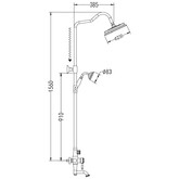 Душевая система Rose R0436Q бронза