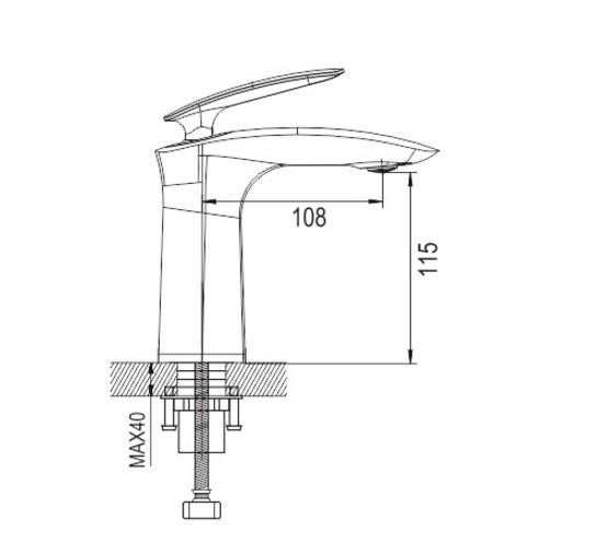 Смеситель для раковины Rose R1101 хром