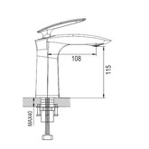 Смеситель для раковины Rose R1101 хром