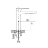 Смеситель для раковины Rose R1001 хром