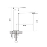 Смеситель для раковины Rose R2811H черный матовый