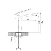 Смеситель для раковины Rose R1301 хром