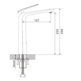 Смеситель для раковины Rose R1311F белый/хром