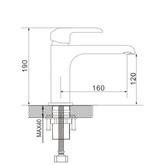 Смеситель для раковины Rose R2101F-1  белый/хром