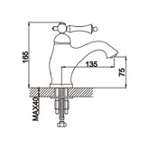 Смеситель для раковины Rose R0101Q бронза