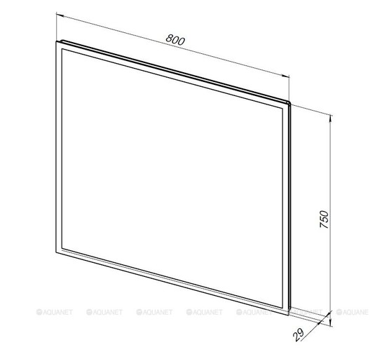 Зеркало Aquanet Оптима 80 LED с часами белый