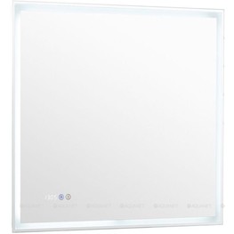Зеркало Aquanet Оптима 90 LED с часами белый