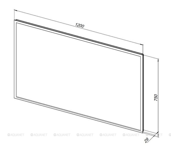 Зеркало Aquanet Оптима 120 LED с часами белый