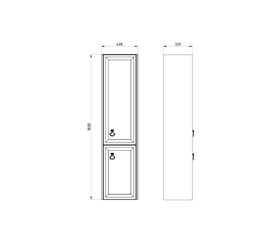 Пенал ASB-Woodline Риола 40 белый