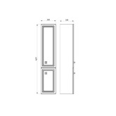 Пенал ASB-Woodline Каталина 35 белый