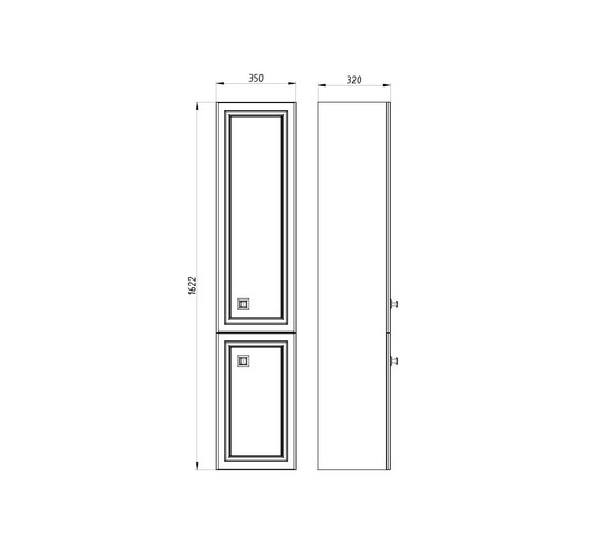 Пенал ASB-Woodline Каталина 35 серый