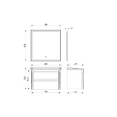 Комплект мебели ASB-Woodline Лорена 80 Grigio