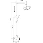 Душевая система Rose R1896-6 термостат хром