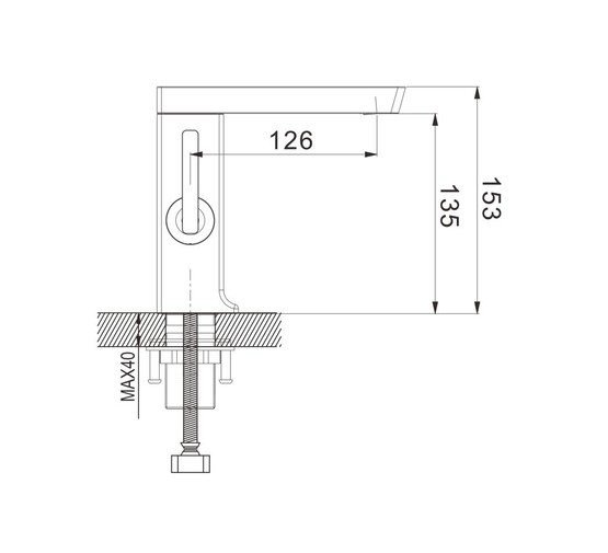 Смеситель для раковины Rose R1801 хром