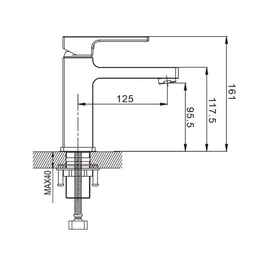 Смеситель для раковины Rose R1001-1 хром