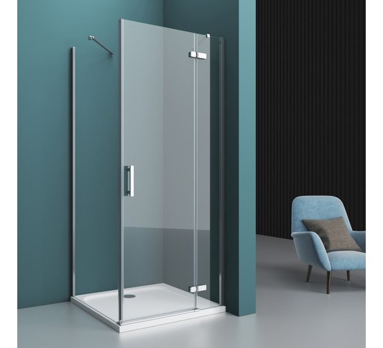 Душевой угол BelBagno KRAFT-A-12-80-C-Cr-R 800x800 хром, прозр.стекло 