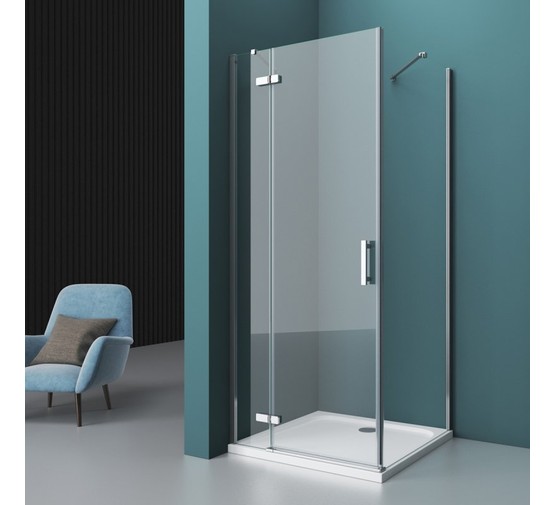 Душевой угол BelBagno KRAFT-A-12-90-C-Cr-L 900x900 хром, прозр.стекло 