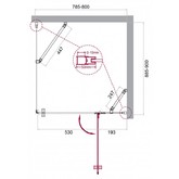 Душевой угол BelBagno KRAFT-AH-12-80/90-C-Cr-R 800x900 хром, прозр.стекло 