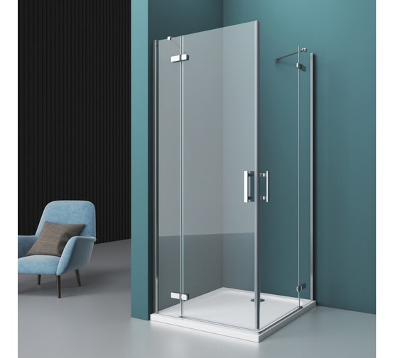 Душевой угол BelBagno KRAFT-A-22-80-C-Cr 800x800 хром, прозр.стекло 