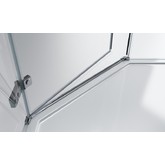 Душевой угол BelBagno KRAFT-P-1-80-C-Cr-L 800x800 хром, прозр.стекло 