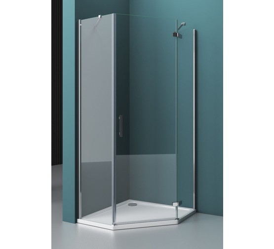 Душевой угол BelBagno KRAFT-P-1-80-C-Cr-R 800x800 хром, прозр.стекло 