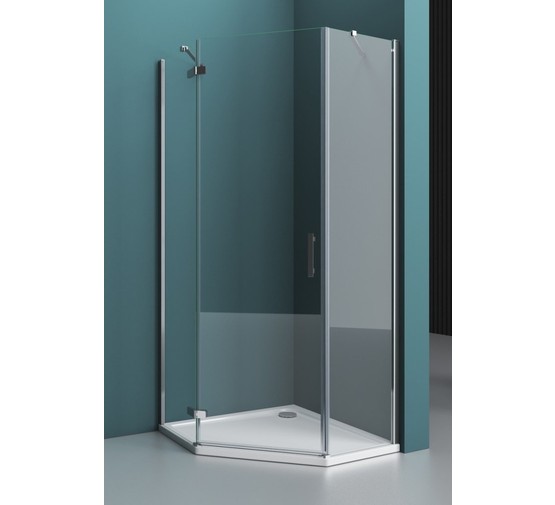 Душевой угол BelBagno KRAFT-P-1-90-C-Cr-L 900x900 хром, прозр.стекло 