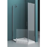 Душевой угол BelBagno KRAFT-P-1-90-C-Cr-L 900x900 хром, прозр.стекло 