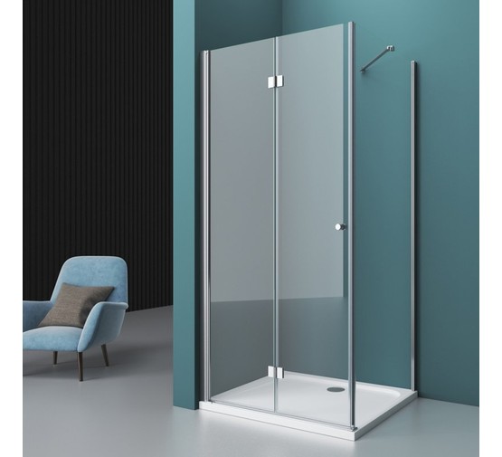 Душевой угол BelBagno ALBANO-AS-1-80-C-Cr 800x800 хром, прозр.стекло 