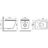 Унитаз подвесной Ceramicanova Nova Metric CN3007MB безободковый микролифт черный матовый