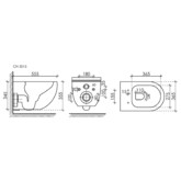 Унитаз подвесной Ceramicanova Long CN3015 безободковый микролифт