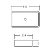 Раковина чаша SantiLine SL-1073MB 61 см черный матовый