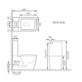 Унитаз компакт SantiLine SL-5017SM-BD со смесителем безободковый микролифт 