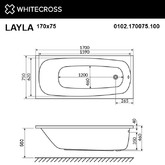 Акриловая ванна Whitecross Layla 170x75