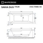 Акриловая ванна Whitecross Savia Duo 170x80