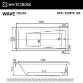 Акриловая ванна Whitecross Wave 120x70