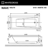 Акриловая ванна Whitecross Wave 160x70