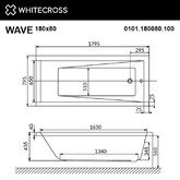 Акриловая ванна Whitecross Wave 180x80