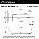 Акриловая ванна Whitecross Wave Slim 160x70