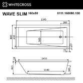 Акриловая ванна Whitecross Wave Slim 160x80