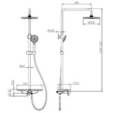 Душевая система Aquame AQM8002B черный матовый